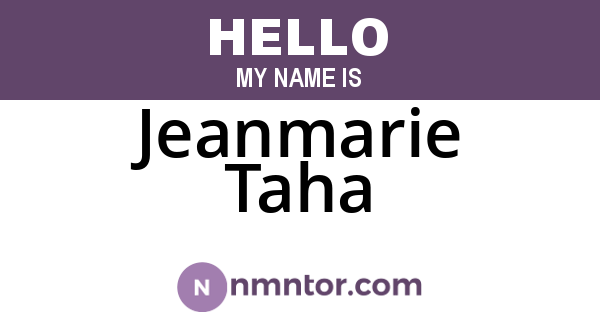 Jeanmarie Taha