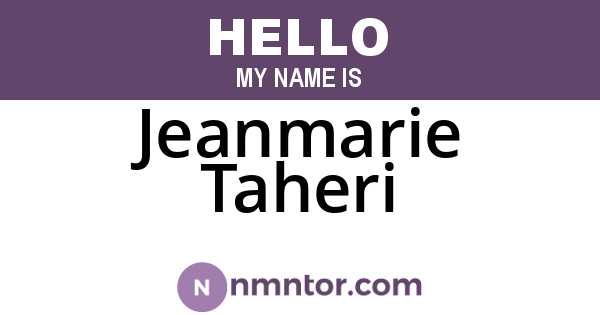 Jeanmarie Taheri