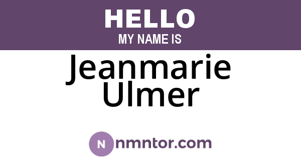 Jeanmarie Ulmer