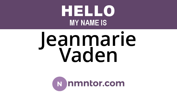 Jeanmarie Vaden