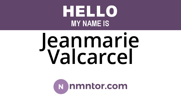 Jeanmarie Valcarcel