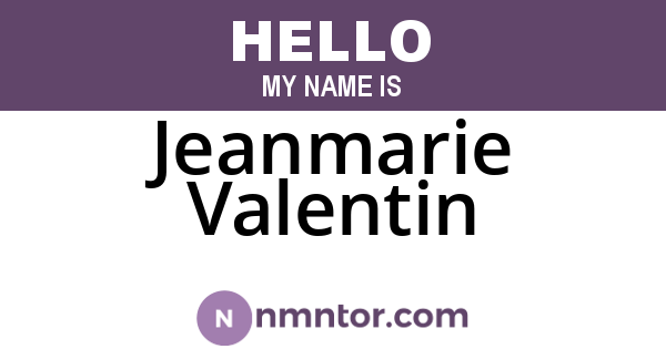 Jeanmarie Valentin