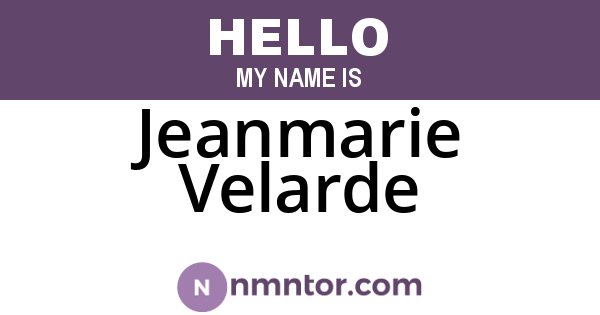 Jeanmarie Velarde