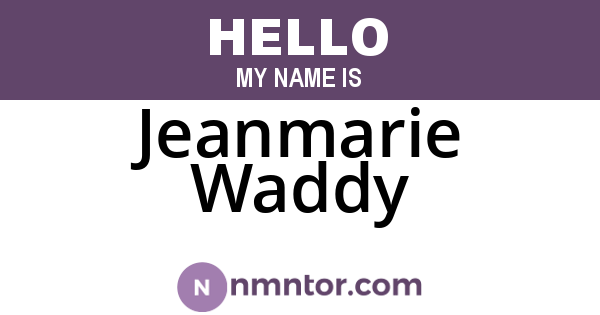 Jeanmarie Waddy