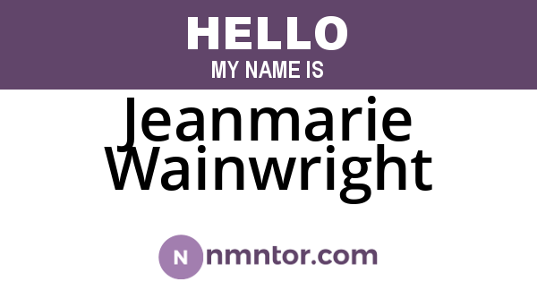 Jeanmarie Wainwright