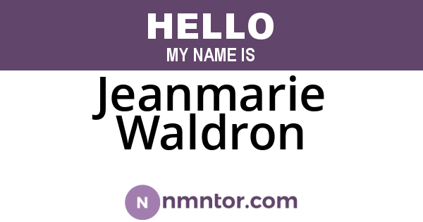 Jeanmarie Waldron
