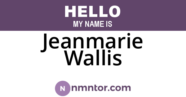 Jeanmarie Wallis