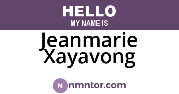 Jeanmarie Xayavong
