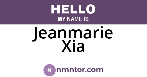 Jeanmarie Xia