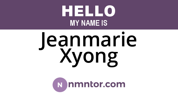 Jeanmarie Xyong