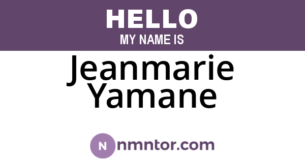 Jeanmarie Yamane