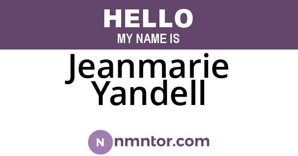 Jeanmarie Yandell