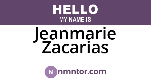 Jeanmarie Zacarias