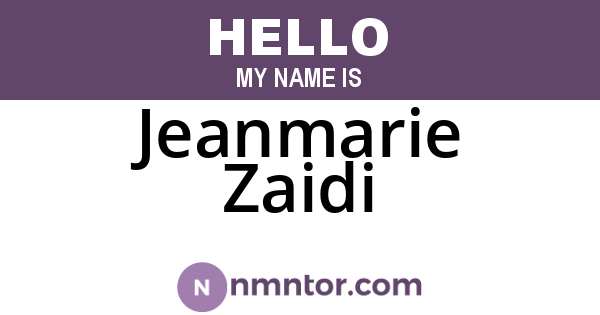 Jeanmarie Zaidi