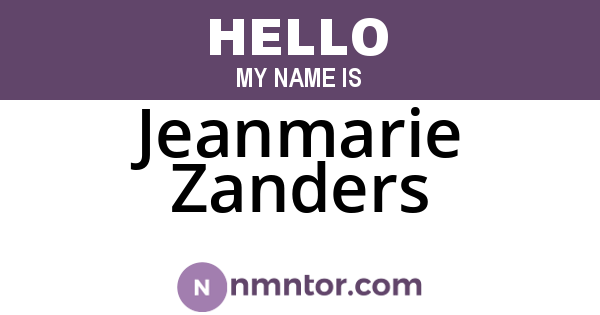 Jeanmarie Zanders