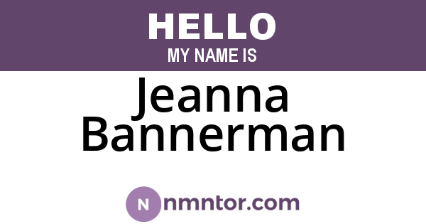 Jeanna Bannerman