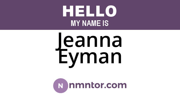 Jeanna Eyman
