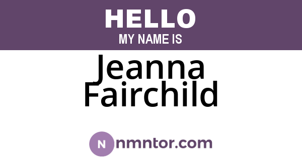 Jeanna Fairchild