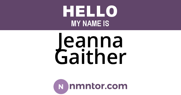 Jeanna Gaither