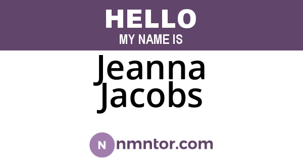 Jeanna Jacobs
