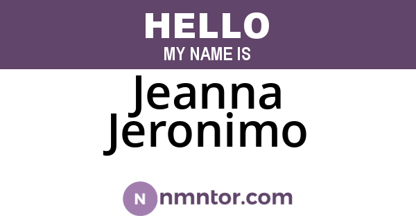 Jeanna Jeronimo
