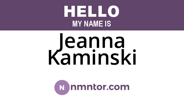 Jeanna Kaminski