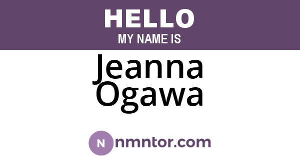 Jeanna Ogawa