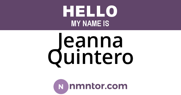 Jeanna Quintero