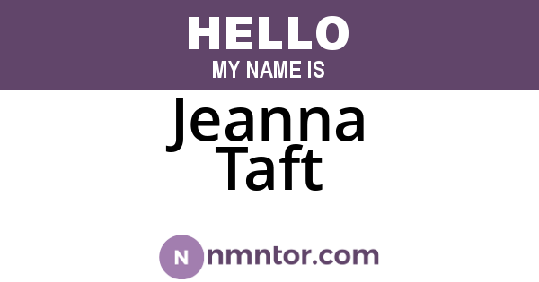 Jeanna Taft