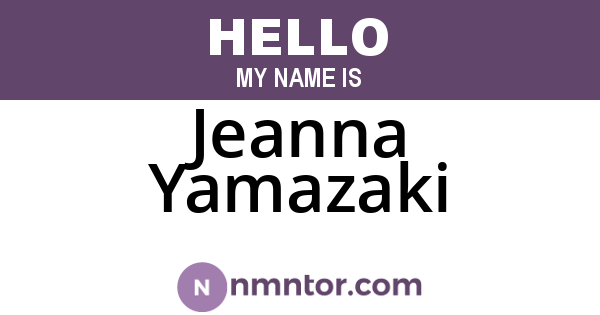 Jeanna Yamazaki