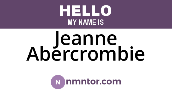 Jeanne Abercrombie