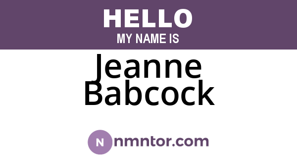Jeanne Babcock
