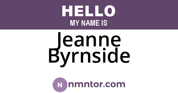 Jeanne Byrnside