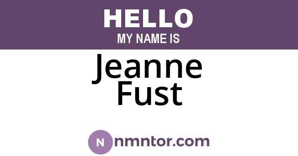 Jeanne Fust