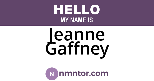 Jeanne Gaffney