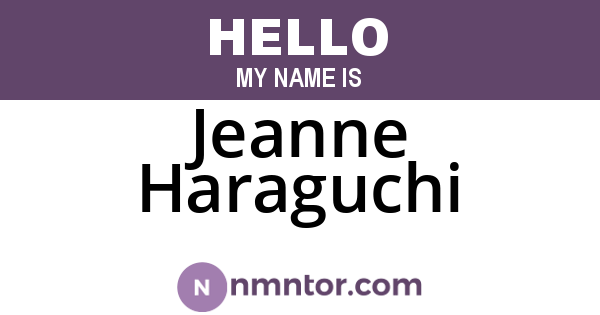 Jeanne Haraguchi