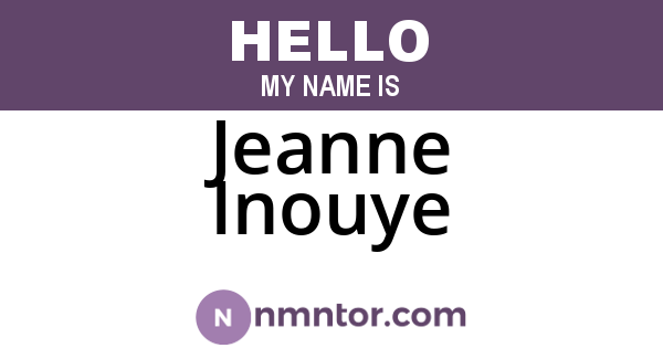 Jeanne Inouye