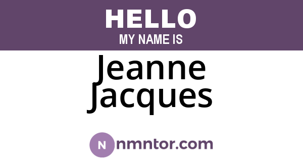 Jeanne Jacques