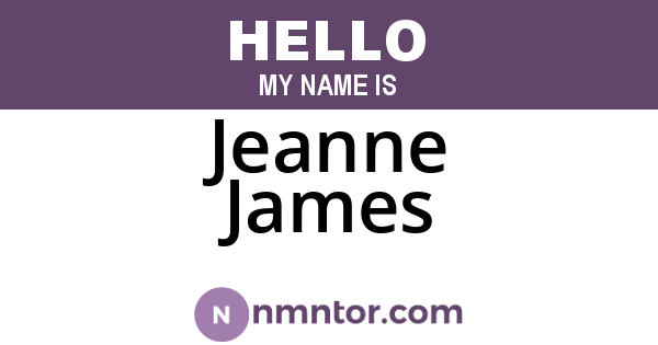Jeanne James
