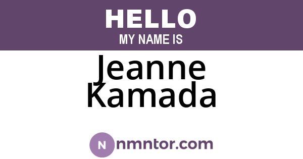 Jeanne Kamada