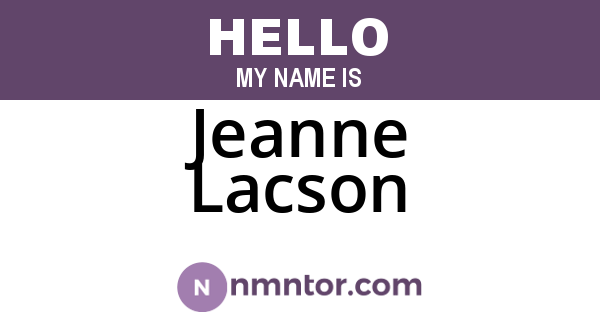 Jeanne Lacson