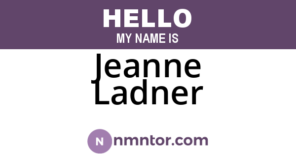 Jeanne Ladner