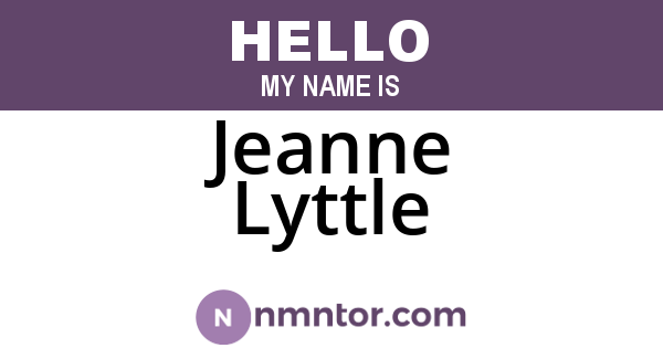 Jeanne Lyttle
