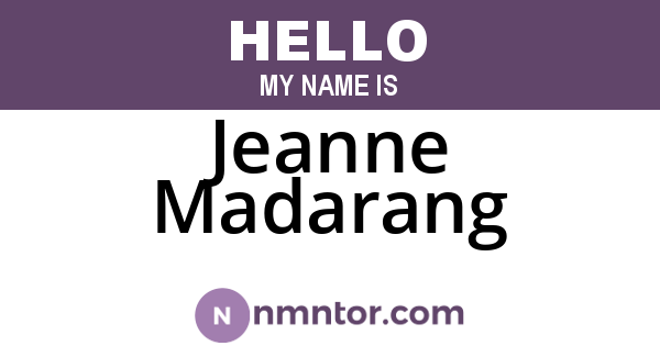 Jeanne Madarang