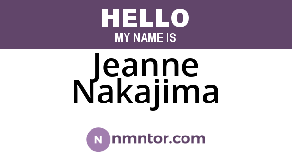 Jeanne Nakajima