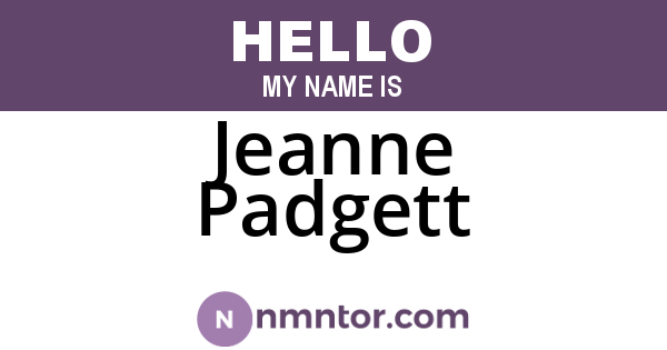 Jeanne Padgett