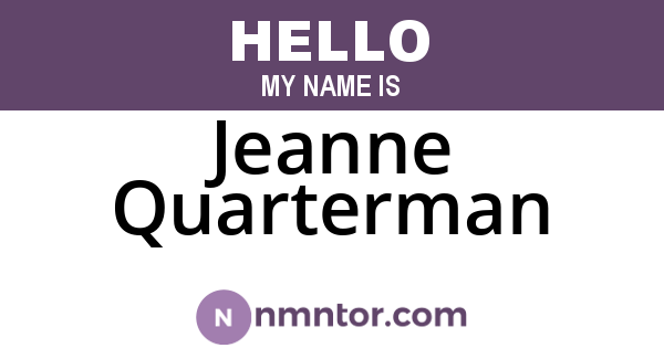 Jeanne Quarterman