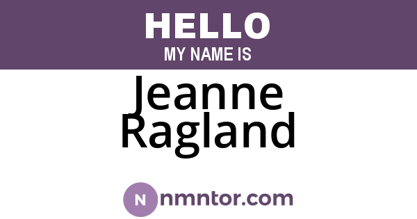Jeanne Ragland