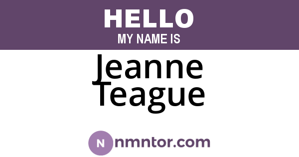 Jeanne Teague