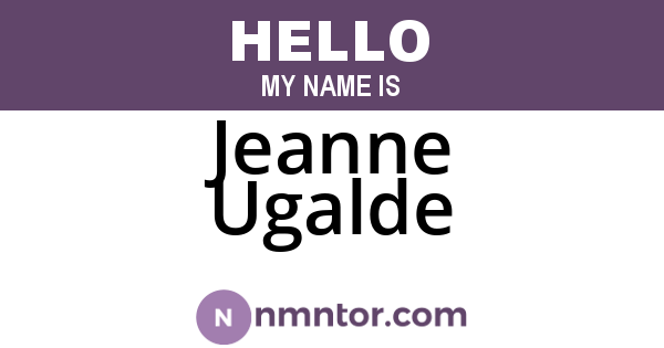 Jeanne Ugalde